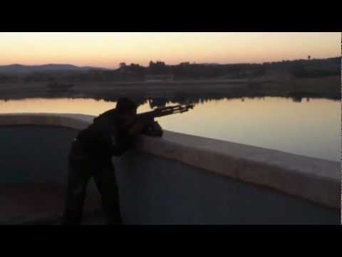 لبدء تحرير أولى النقاط في منطقة الجبل في محيط سد تشرين من قبل مقاتلي كتيبة جند الحرمين