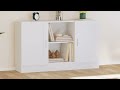 Credenza Bianca 120x30,5x70 cm in Legno Multistrato - Foto miniatura 1