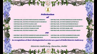 Glimpse of Felicitation of Hon’ble High Court Judges at Dwarka District Courts;?>