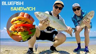 CRISPY BUTTERMILK (BLUEFISH) SANDWICH with TRUFFLE HOT SAUCE | Catch N Cook