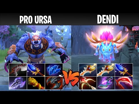 (DUAL PERSPECTIVE) DENDI PUCK DOUBLE RAPIER VS PRO URSA MAGE SLAYER | DOTA 2