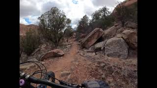 Riding out and back on the scenic, exposed, and rugged Shamrock Trail.