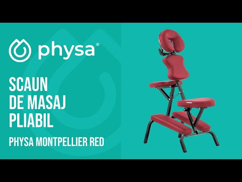 video - Scaun de masaj pliabil - - 160 kg - Roșu