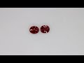 Pair of Ruby, ova cut, 0.91 ct tot. Video 1