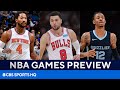 NBA Preview: Knicks vs Bulls, Grizzlies vs Warriors, & MORE | CBS Sports HQ