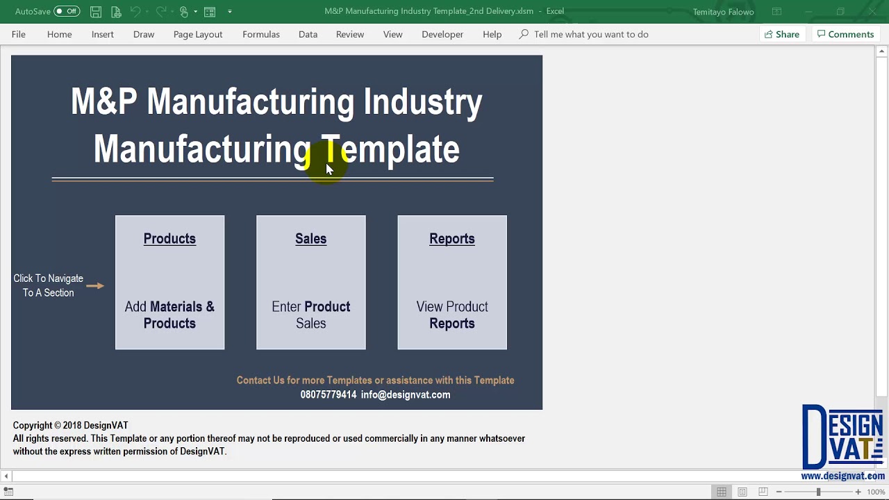 Raw Materials Inventory Planning Spreadsheet [Manufacturing Spreadsheet Excel Template]