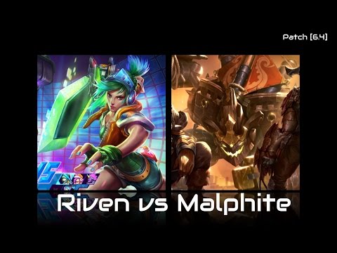Again PENTAKILL :# Riven vs Malphite | TOP | Patch [6.4] | Season 6
