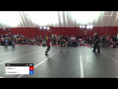 51 Kg Consi Of 8 #2 - Gylon Sims, Callan Wrestling Club Vs Elyle Francisco, Anchorage Youth Wrestl