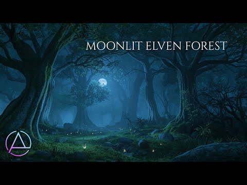 Moonlit Elven Forest | Fantasy Ambient Music for Relaxing, Study & Sleep (1 Hour, 4K)
