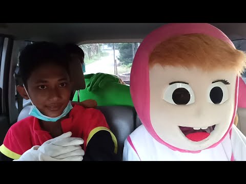 On My Way Ride Car My Friends Wearing Costume Squid Game, BoBoiBoy, Masha, Adu Du, Patrick Star Lily Video