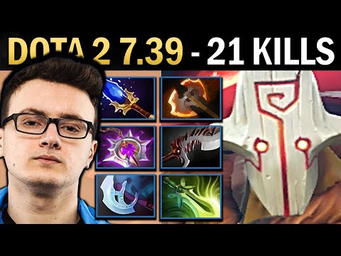 Juggernaut Gameplay Miracle with 21 Kills and 1000 GPM - Dota 7.39