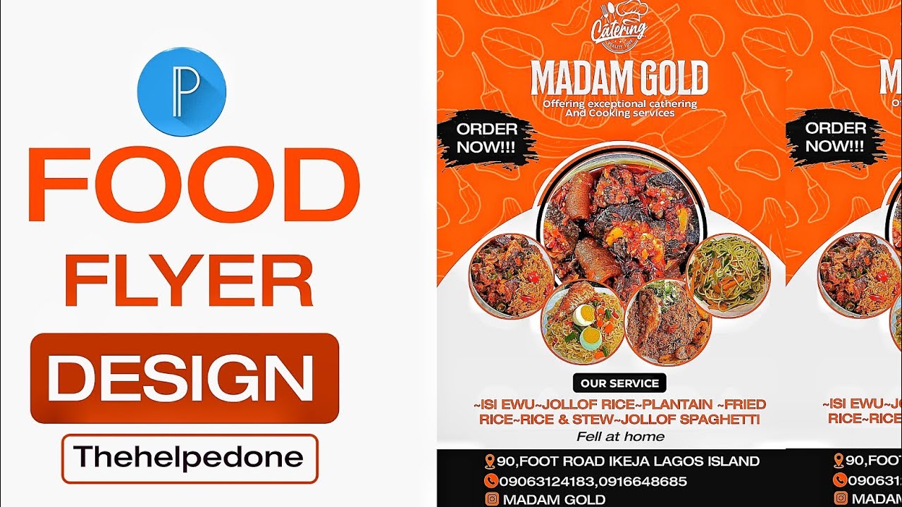 Food Flyer Design Using Pixellab