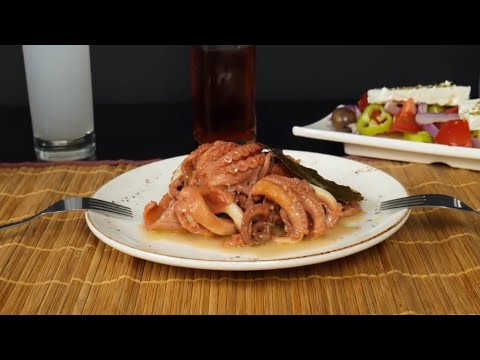 Oktopus 🐙 mit Essig | ein Häppchen für Ouzo Trinken #rezepte #essen #viralvideo #leckerschmecker