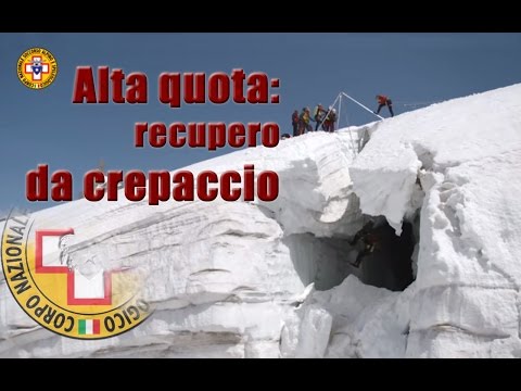 CNSAS - Intervento in crepaccio del Soccorso Alpino