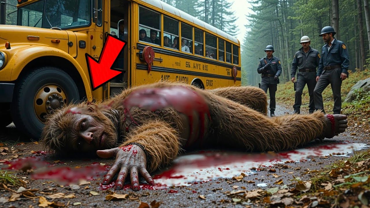 GIANT BEAST CHARGES SCHOOL BUS — KIDS SCREAM as Driver Tries to Escape...
