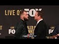 CALEB PLANT AND MIKE LEE HAVE INTENSE FACE OFF AT THEIR LA PRESS CONFERENCE
