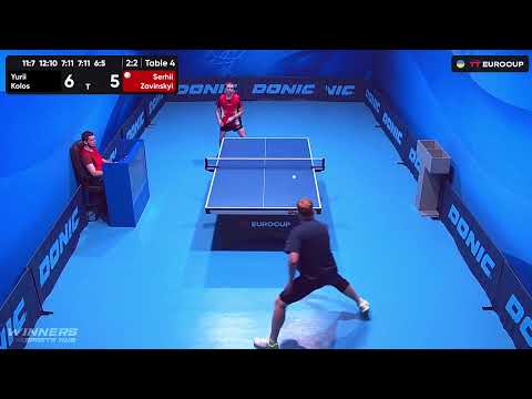 15:30 Yurii Kolos - Serhii Zavinskyi 09.08.2023 TT Euro.Cup Ukraine Professional. TABLE 4