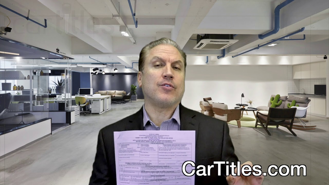 Florida Duplicate Replacement Vehicle Title Application