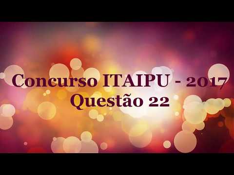 Concurso ITAIPU 2017 - Questão 22 - Técnico em Eletrotécnica
