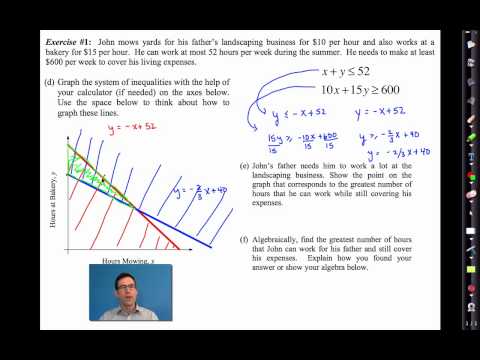 Common Core Algebra I.Unit #5.Lesson #8.Modeling with Systems of Inequalities