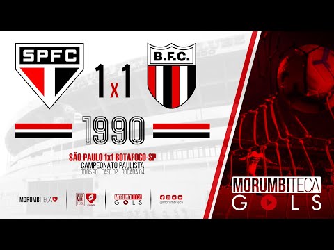 São Paulo 1x1 Botafogo-SP - Paulista - Fase 02 - Rodada 04 - 30/05/90