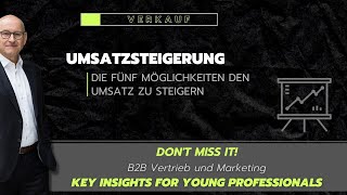 Fünf Möglichkeiten den Umsatz zu steigern