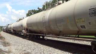 preview picture of video 'BNSF power leads NS 160 Mixed Freight NB through Concord Tn.'