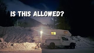 Cozy Truck Camper Living At a Ski Resort in The Mountains