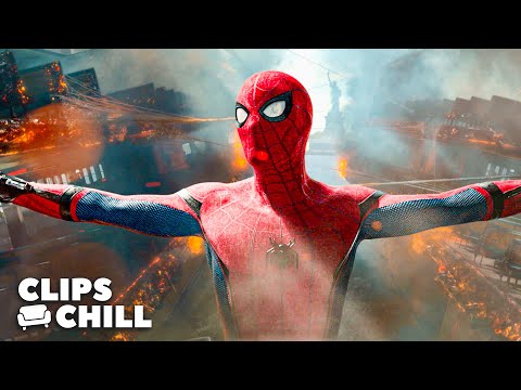 Iron Man Arrives to Help Spider-Man Save the Ferry | Spider-Man: Homecoming (Tom Holland)