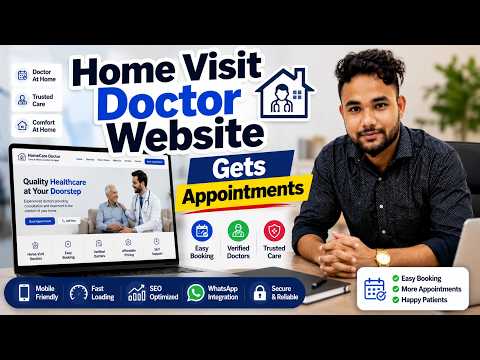 Single doctor website for a home visit doctor, built by 24siteshop