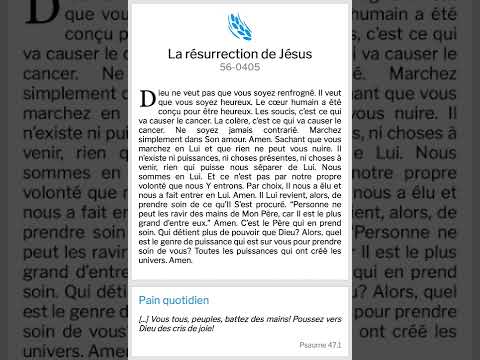 prédiction du prophète WMB sur LA RÉSURRECTION DE JÉSUS 56-0405