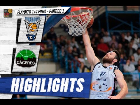 Highlights Club Melilla Baloncesto - Cáceres P. Humanidad (1/4 PLAYOFFS - J1)