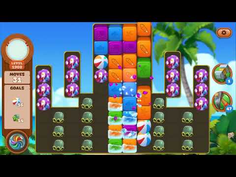 Lost Island Blast Adventure Level 1908 NO BOOSTERS - A S GAMING ✔️