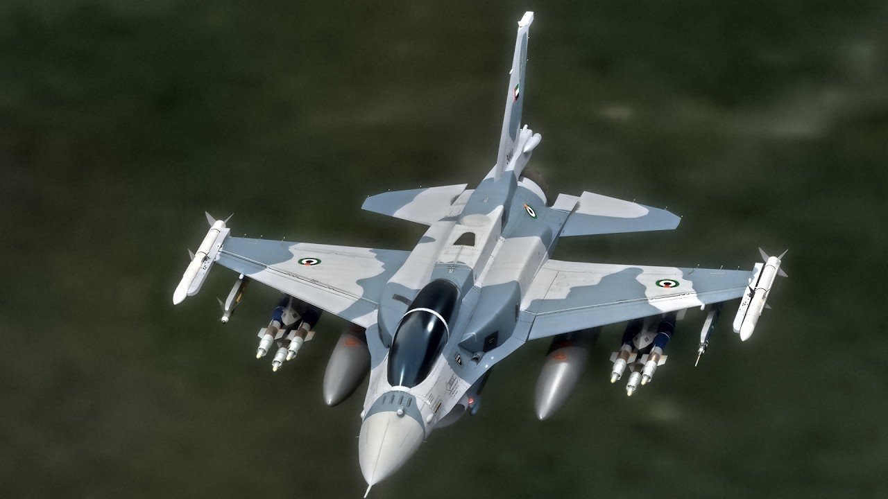 F-16D Block 60-Fully Rigged-High Resoulution Changabel Textures 3D Model