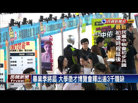 畢業季將屆 大學徵才博覽會釋出逾3000職缺－民視新聞