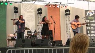 Qristina and Quinn Bachand with Zac Leger at the 2011 Kansas City Irish festival.