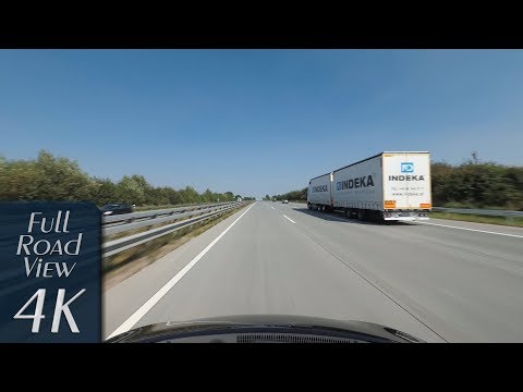 Schleswig-Holstein, Germany: Autobahn, A1, Stapelfeld - Reinfeld - 4K (UHD/2160p/60p)