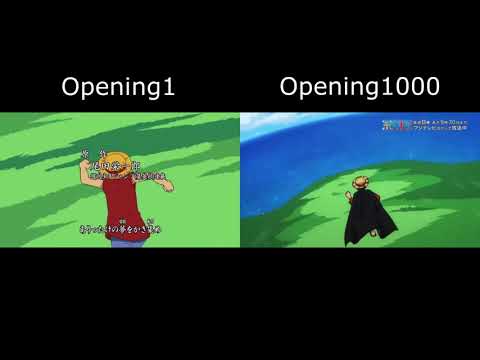 One Piece Opening 1 & 1000 Comparison (German/Deutsch)