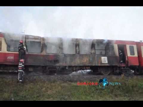 Incendiu tren Dorohoi - Iasi_29.08.2014