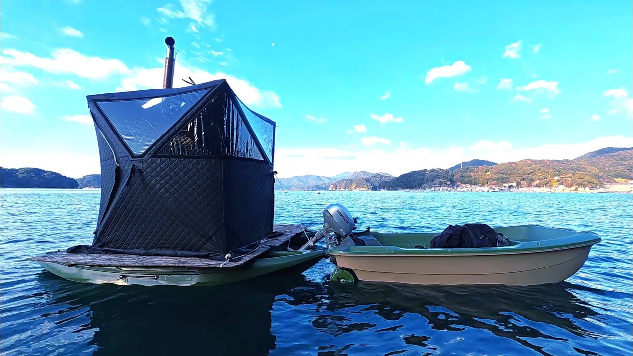 真冬の大寒波でも釣りができる癒しの隠れ家に泊まってみたよ！