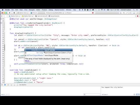 4   Xcode UIAlertController OK Handler