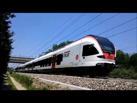 I TRANSITI DEL TILO ETR524 IN DOPPIA COMPOSIZIONE A LENTATE MONZA. 7 - 7 - 2017