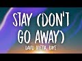 David Guetta - Stay (Don't Go Away) (Lyrics) ft. RAYE