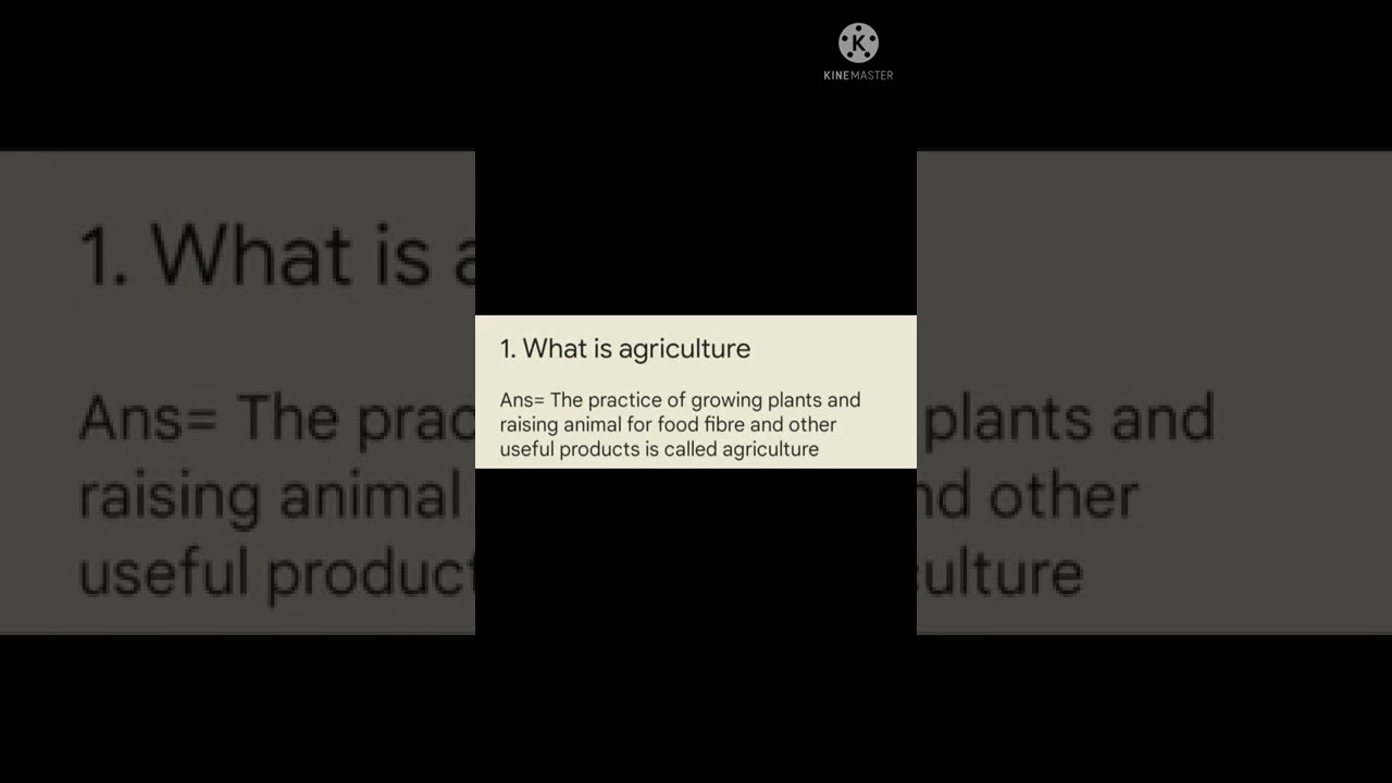 what is agriculture