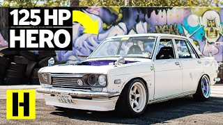 Can You Drift With 125 Horsepower? Hoodless Datsun 510 Shows You Don't Need Power to Party