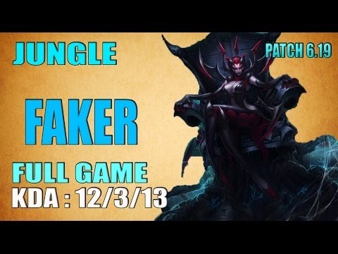 SKT Faker Elise vs Zac | Jungle NA SoloQ - Full Game