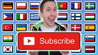 How To Say "SUBSCRIBE TO MY GAMING CHANNELS!" in 23 Different Languages ft. Google Translate
