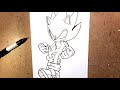 how TO DRAW THE DARK SUPER SONIC