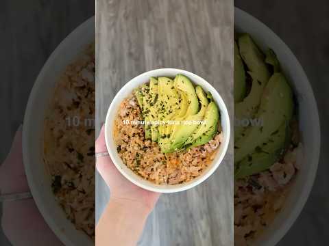 The perfect lazy dinner: Spicy Tuna Rice Bowl 🍚🍣