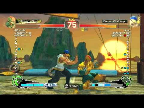 SSF4 AE Dhalsim (YHCmochi) vs Yun (Linen) Japanese Ranking Match